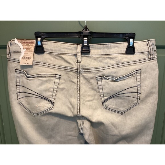 Decree Size 15 Light Superspray Stretch Low-Rise Skinny Distressed Denim Jeans - Picture 6 of 9